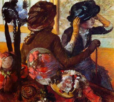 Bei der Modistin - Degas Edgar