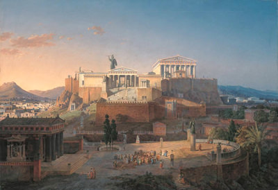 Idealisierte Ansicht der Akropolis und des Areopag - Klenze Leo von