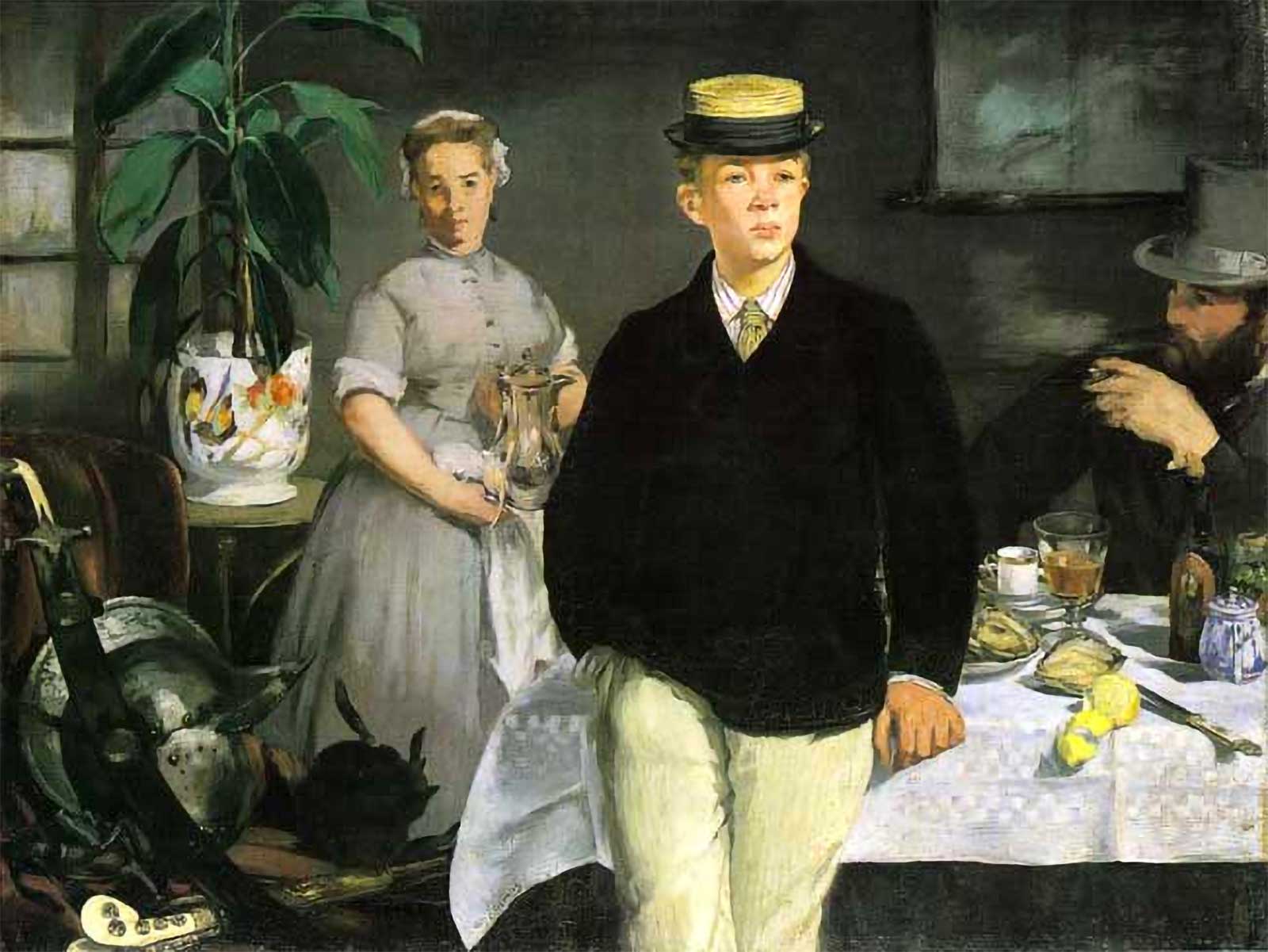 Manet Edouard - Frühstück im Atelier