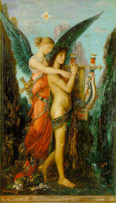 Hesiod und die Muse - Moreau Gustave