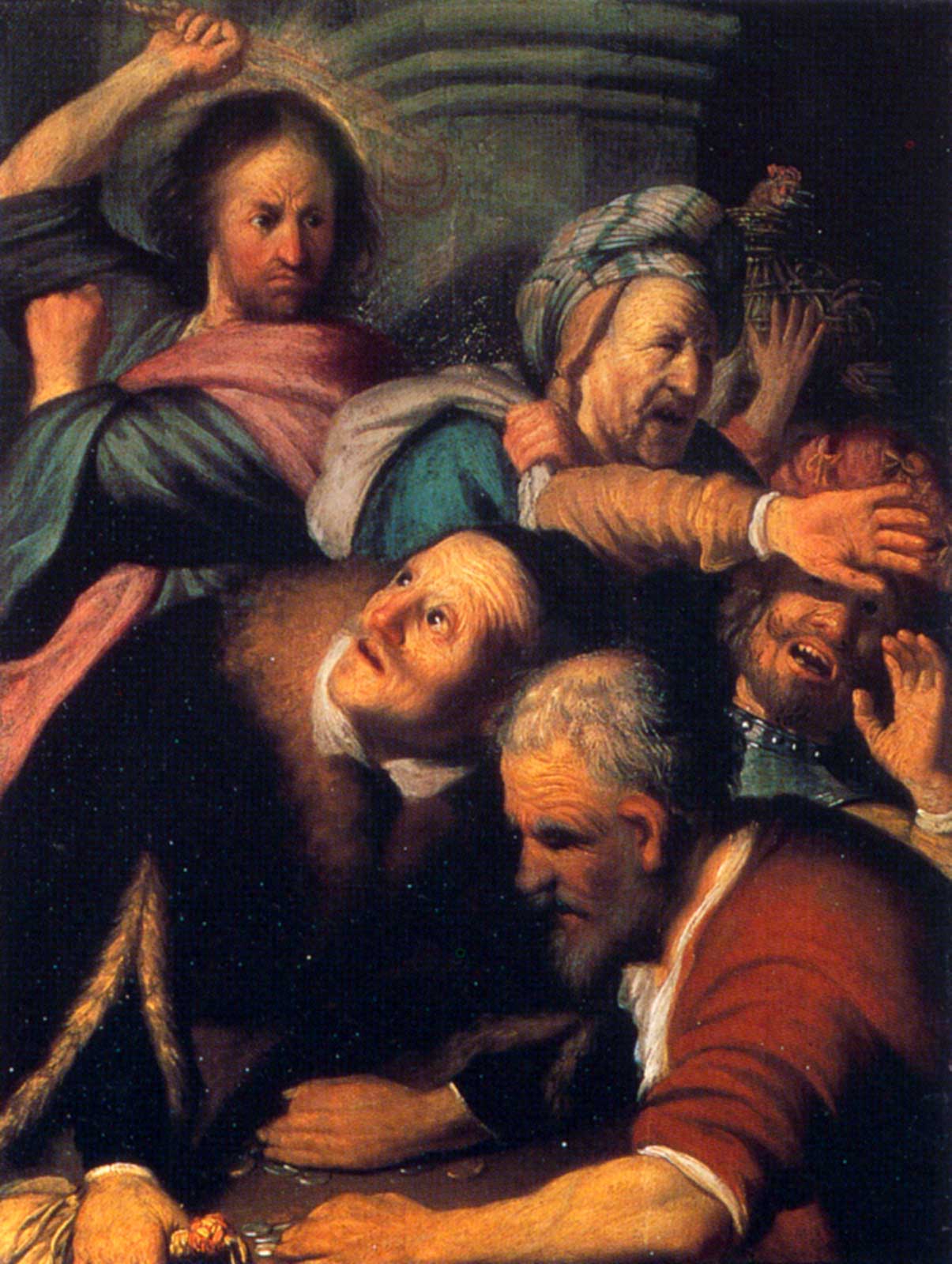 Rembrand - Christus vertreibt die Geldwechsler aus dem Tempel 