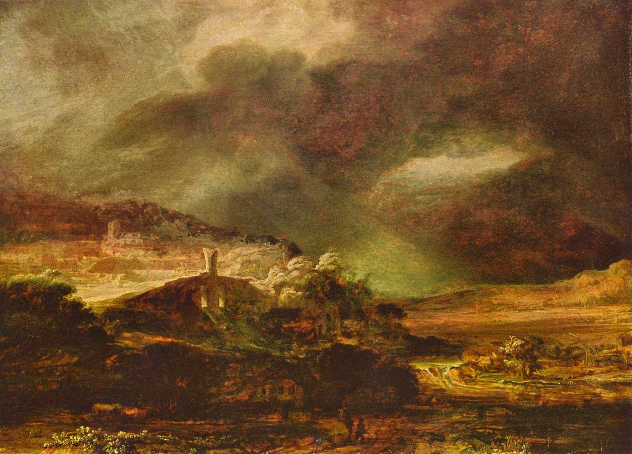 Rembrandt - Gewitterlandschaft