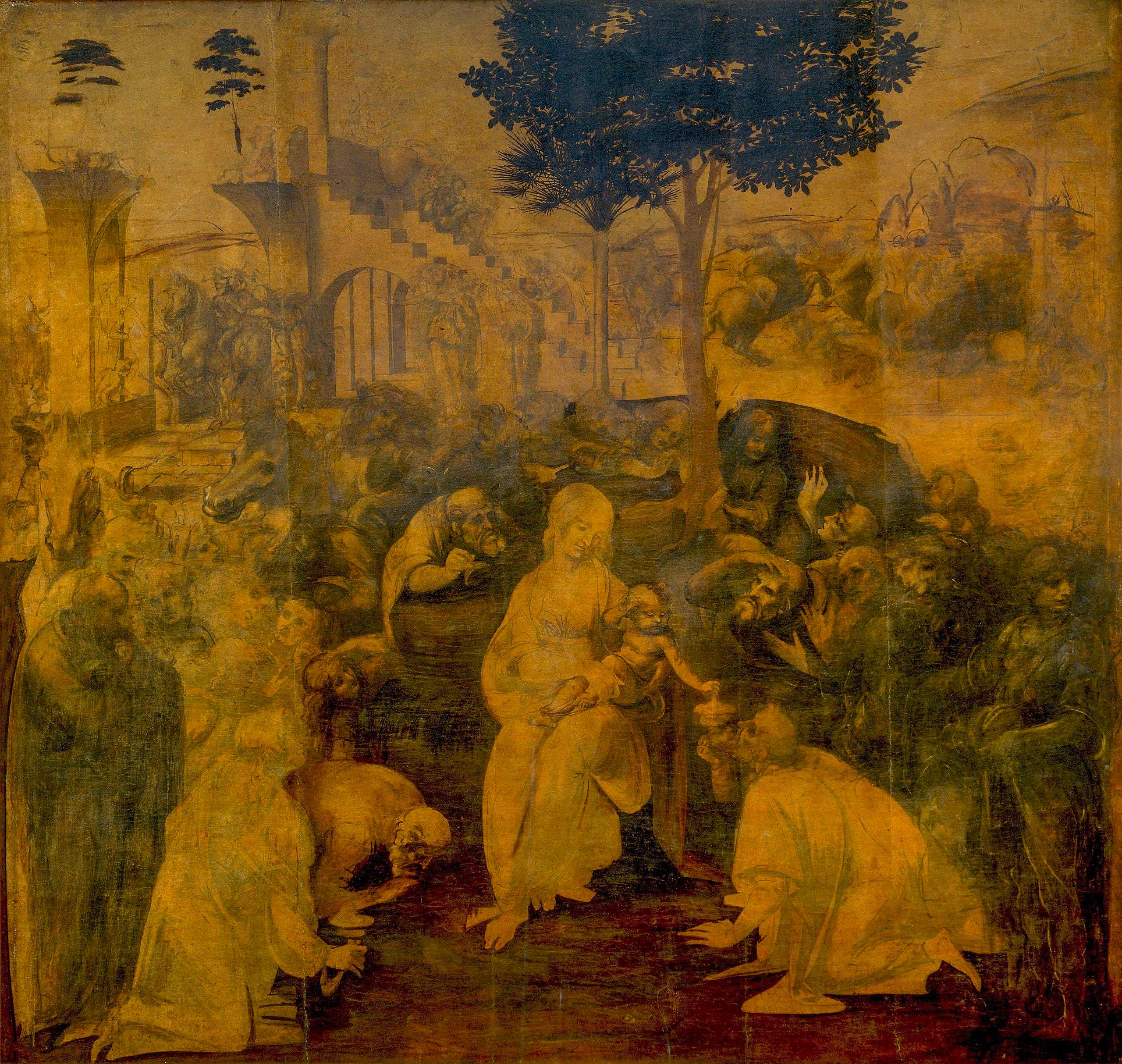 Vinci Leonardo da - Anbetung der Könige