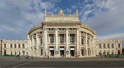 Baubeginn Burgtheater - Semper Gottfried, Semper  K. von