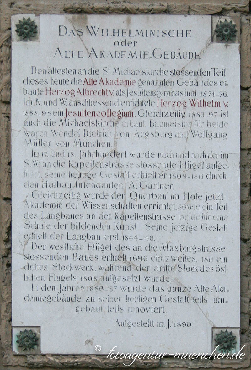 Alte Akademie - Gedenktafel 2