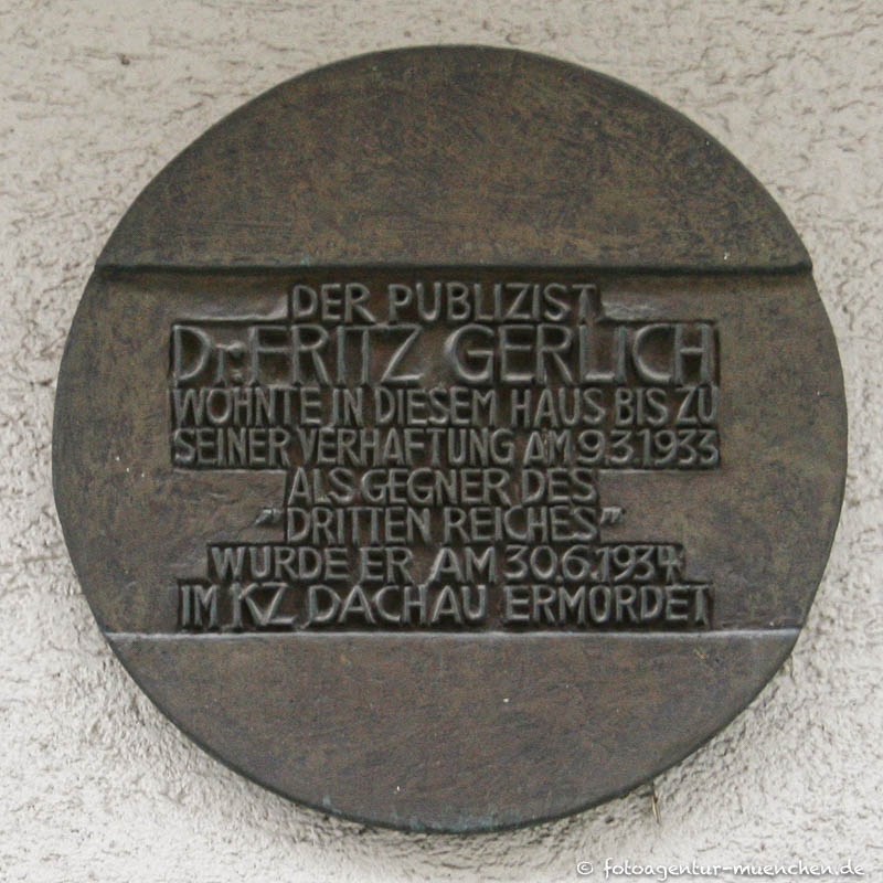 Gedenktafel - Fritz Gerlich – Denkmal/Kunstwerk in München