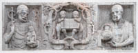 Seidler Julius - Poliklinik - Relief Aeskulap und Hippokrates