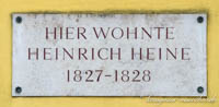 Ehmckes Fritz, Erber Josef - Gedenktafel - Heinrich Heine