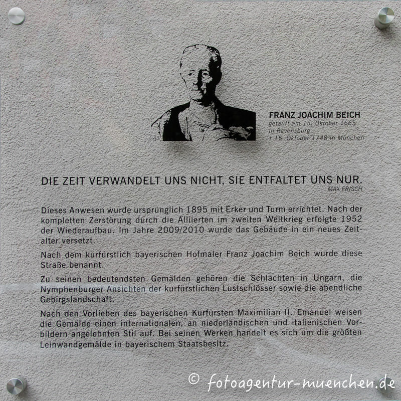 Gedenktafel für Franz Joachim Beich