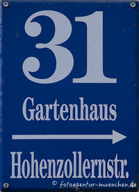 Gerhard Willhalm – Hausnummer in der Hohenzollernstraße