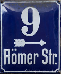 Gerhard Willhalm – Hausnummer in der Römerstraße