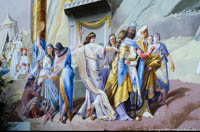 Peffer Sabastian, Pfeffer Szephan - Lüftlmalerei - Moses und das Goldene Kalb