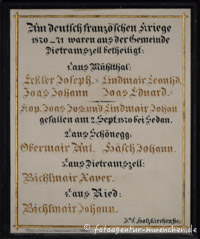 Gerhard Willhalm – Gedenktafel - 1870er Krieg