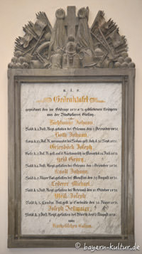 Gerhard Willhalm – Kriegergedenktafel