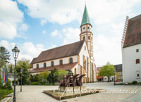 Gerhard Willhalm – Hofkirche mit den Drei-Reiter-Brunnen von Fischer Lothar