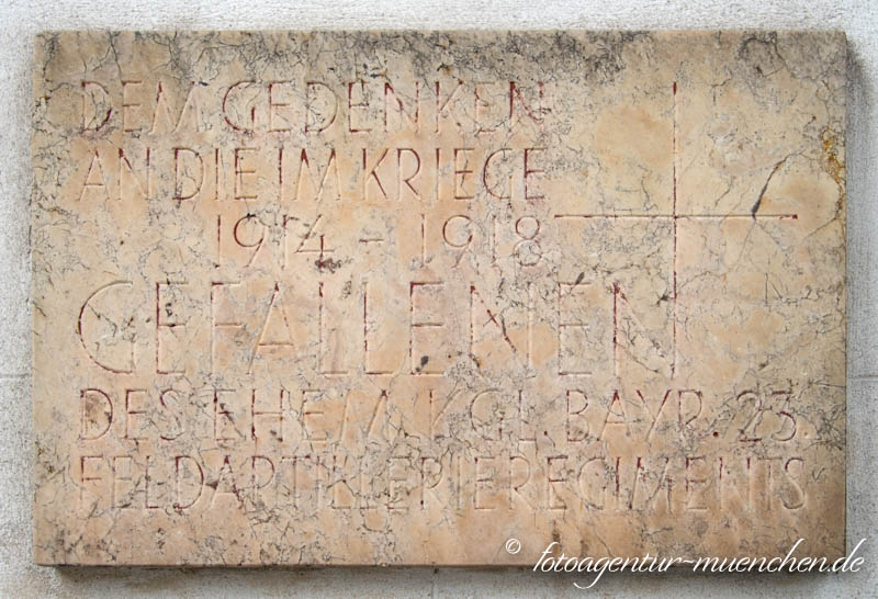 Kriegergedenktafel - Kgl. Bay. 23. Feldartilerieregiment