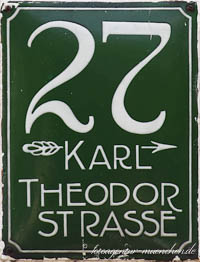 Gerhard Willhalm – Hausnummer - Karl-Theodor-Straße