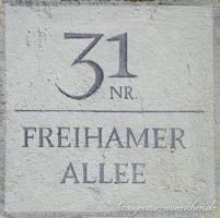 Gerhard Willhalm – Hausnummer - Freihamer Allee