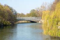 Behelfsbrücke an der Ludwigsbrücke – Foto aus München