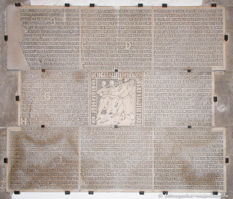 Kriegerdenkmal - 1. WK - St. Maximilian – Denkmal/Kunstwerk in München