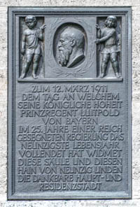 Gedenktafel am Obelisken - Prinzregent Luitpold