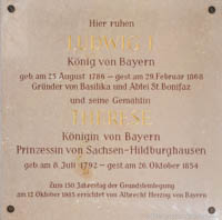  - Gedenktafel für König Ludwig I. und Königin Therese