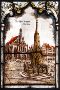 Gerhard Willhalm – Glasfenster - Der schöne Brunnen