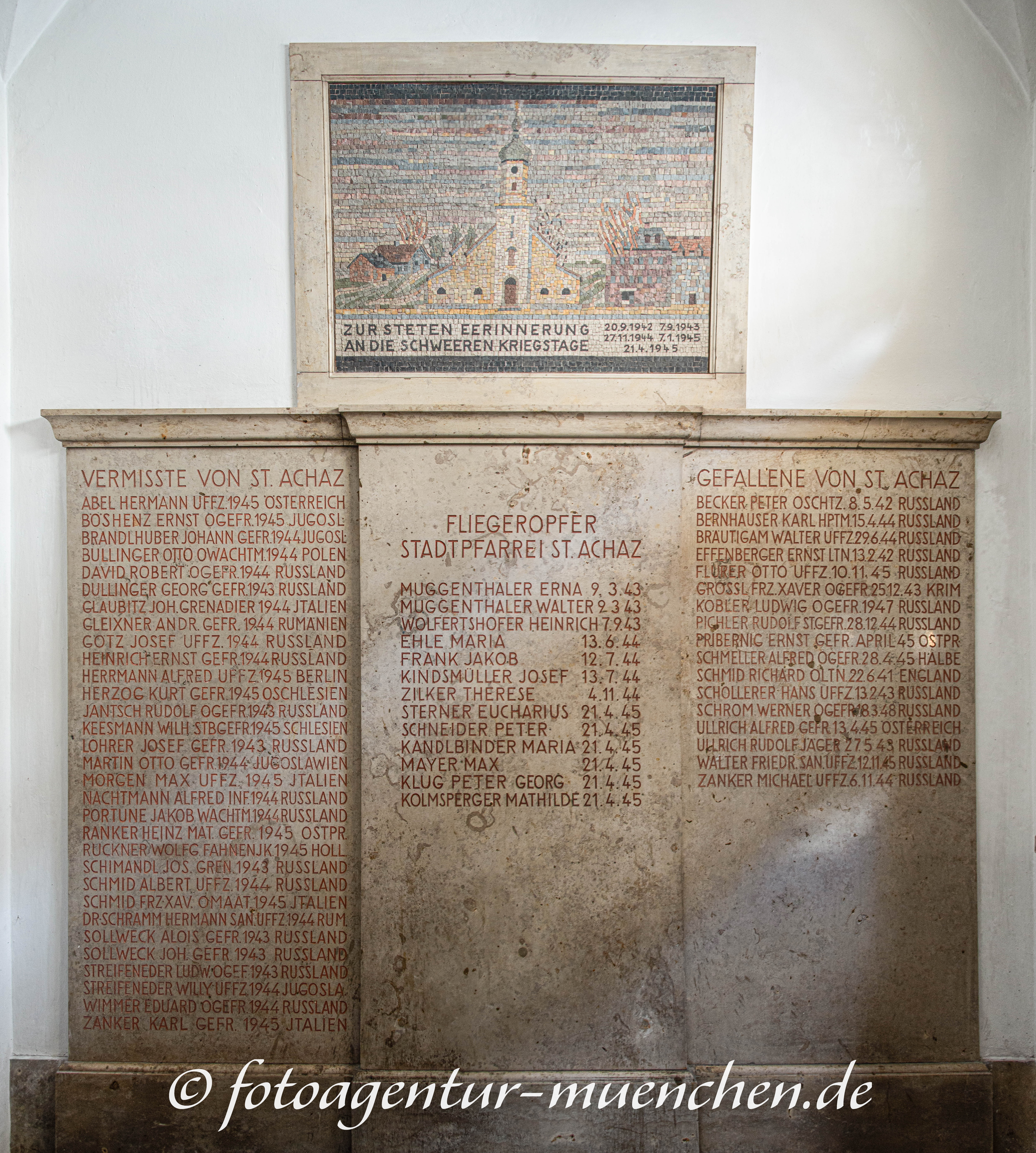 Gedenktafel - Luftkriegsopfer