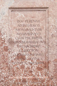 Mariensäule - Inschrift