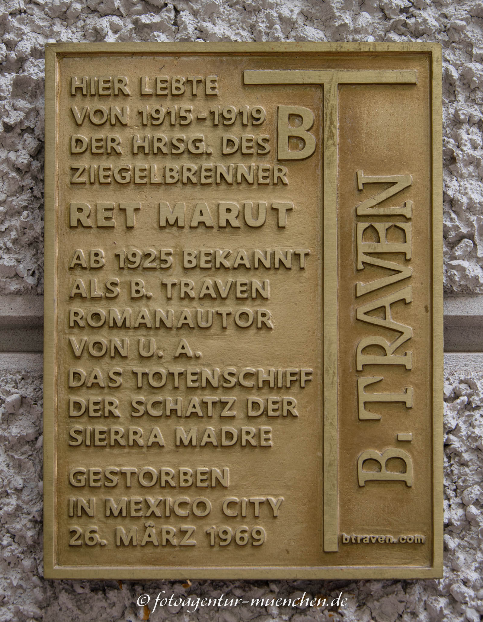 Gedenktafel - B. Traven
