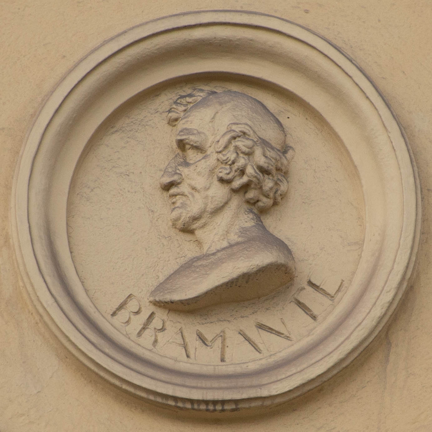 Tondi mit Reliefbüste - Bramante
