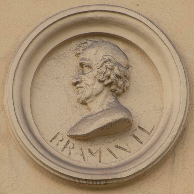 Tondi mit Reliefbüste - Bramante