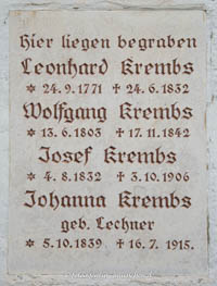 Grabstätte – Wolfgang Krembs