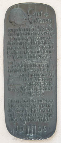 Lippl Robert - Gedenktafel für Carl Spitzweg