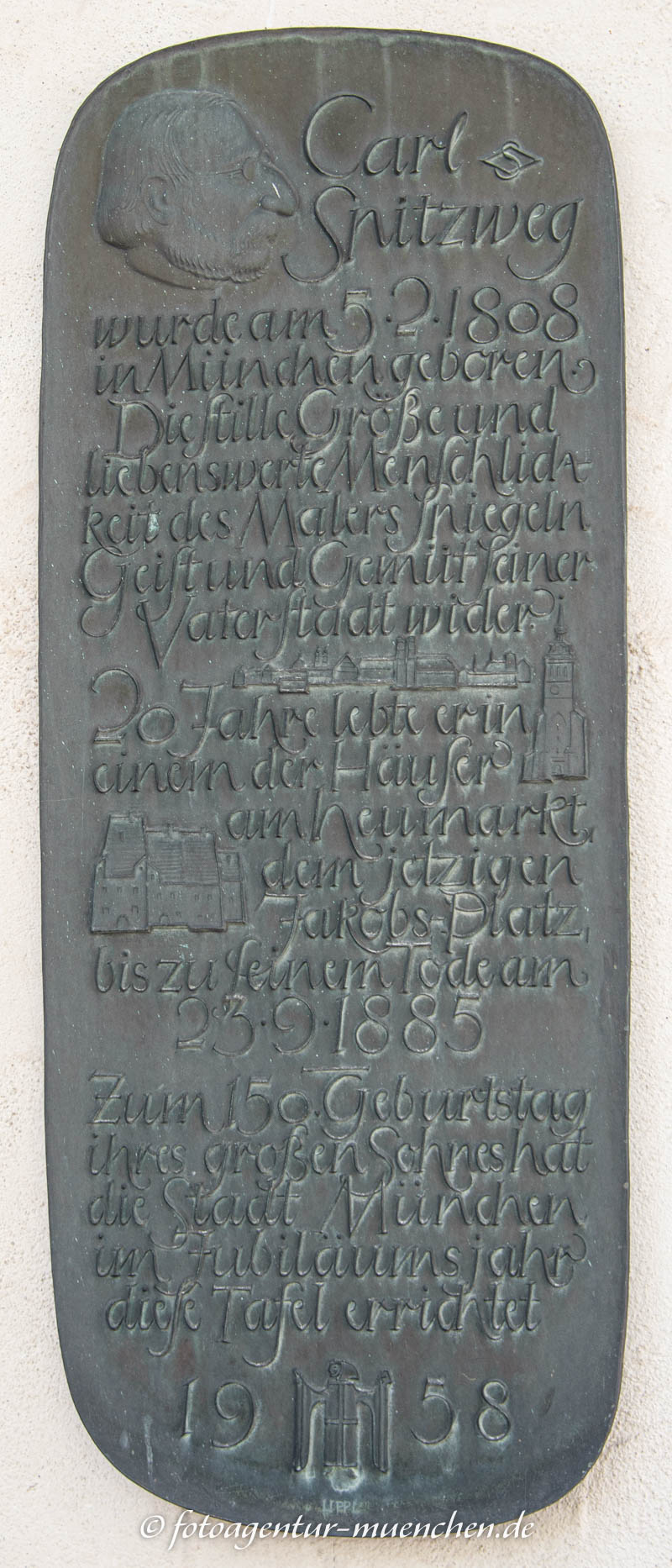 Gedenktafel für Carl Spitzweg – Denkmal/Kunstwerk in München