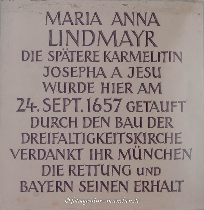 Gedenktafel Maria Anna Lindmayr