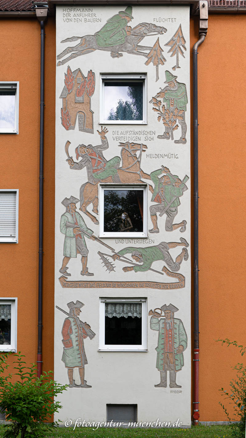 Fresko - Bauernaufstand in Aidenbach – Denkmal/Kunstwerk in München