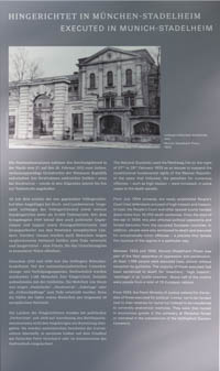  - Infotafel - Hingerichtete in München-Stadelheim