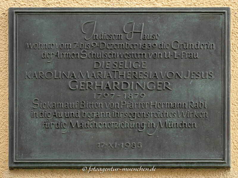 Gedenktafel - Karolina Gerhardinger