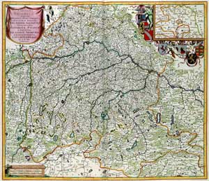 Karte von Bayern 1688