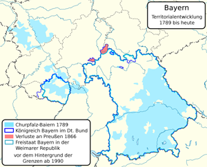 Bayern - Territoralentwicklung 1789 bis heute