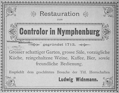 - Restauration zum Controlor in Nymphenburg