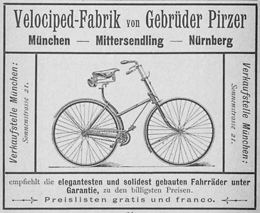  - Velociped-Fabrik von Gebrüder Pirzer