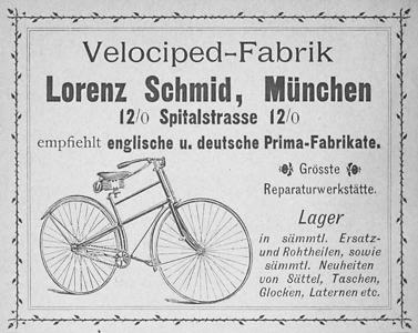  - Velociped-Fabrik Lorenz Schmid