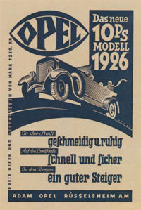 Das neue 10PS MODELL 1926