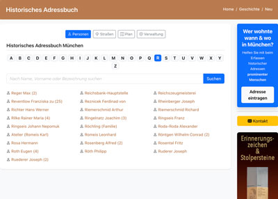 Historisches Adressbuch München