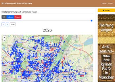 Vergleich - Straßenbenennung nach Geschlecht