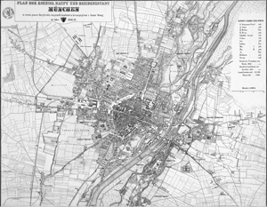 1858/59 Plan der Koenigl. Haupt und Residenzstadt München - 1