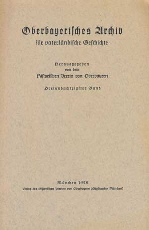 Oberbayerisches Archiv - Band 083 - 1958