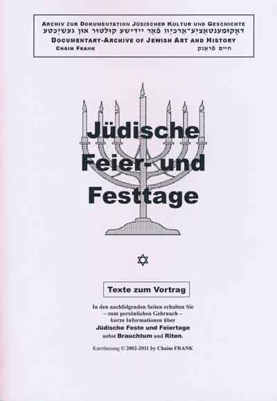 Frank Chaim - Jüdische Feier- und Festtage